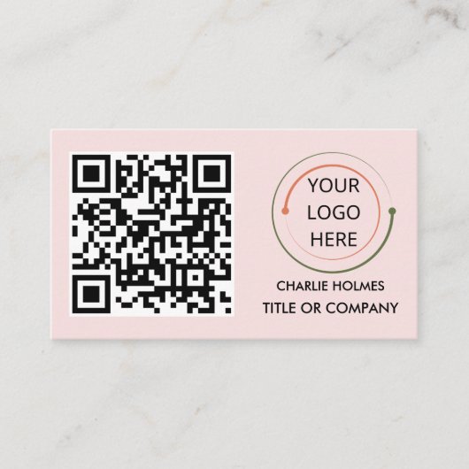 Modern professioneel Visitekaartje met QR-code (Voorkant)