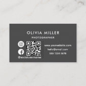 Modern professioneel Visitekaartje met QR-code (Achterkant)