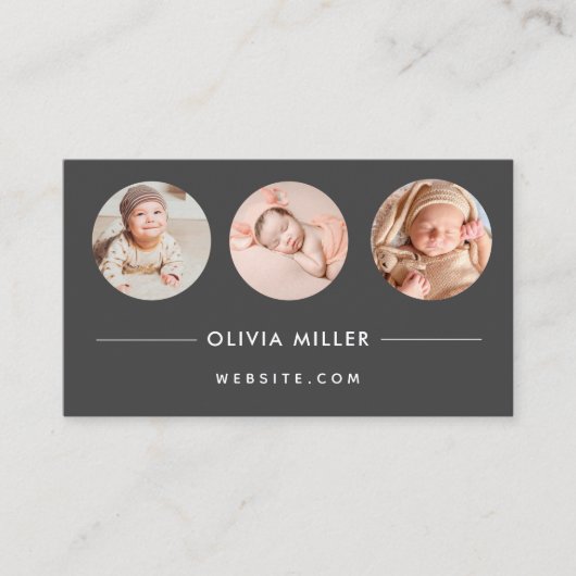 Modern professioneel Visitekaartje met QR-code (Voorkant)