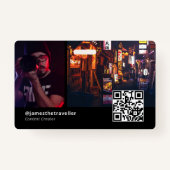 Modern Professioneel Visitekaartje met QR Code ID Badge (Voorkant)