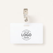 Modern Professioneel Visitekaartje met QR Code ID Badge (Achterkant met clip)