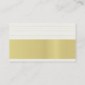 Modern Professioneel Zwart Goud Gestreept Luxe Chi Visitekaartje (Achterkant)