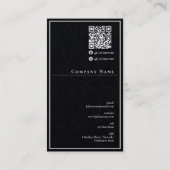 Modern Professioneel Zwart Visitekaartje (Achterkant)