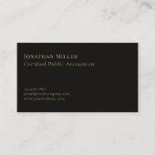 Modern Professioneel Zwart Visitekaartje (Voorkant)