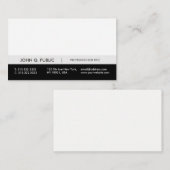 Modern Professioneel Zwart Wit Grijs Eenvoudig Vla Visitekaartje (Voorkant / Achterkant)