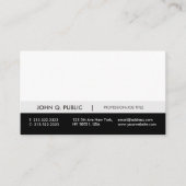 Modern Professioneel Zwart Wit Grijs Eenvoudig Vla Visitekaartje (Voorkant)