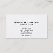 Modern, professioneel zwart-wit Visitekaartje (Achterkant)