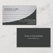 Modern Professioneel Zwart Zilver Metaal Staal Visitekaartje (Voorkant / Achterkant)