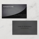 Modern professioneel zwarte kleurenbord visitekaartje (Voorkant / Achterkant)