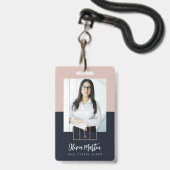 Modern Professionele Foto & Logo van Vastgoed Badge (Voorzijde met lanyard)