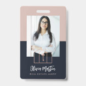 Modern Professionele Foto & Logo van Vastgoed Badge (Voorzijde)