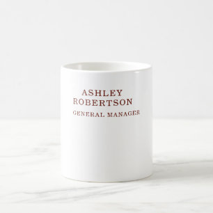Modern Professionele Minimalistische Eigen Naam Koffiemok