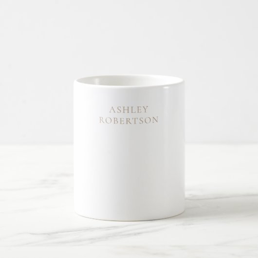 Modern Professionele Minimalistische Eigen Naam Koffiemok (Center)