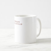 Modern Professionele Minimalistische Eigen Naam Koffiemok (Voorkant rechts)