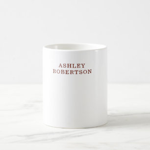 Modern Professionele Minimalistische Eigen Naam Koffiemok