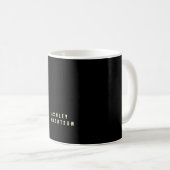 Modern Professionele Minimalistische Eigen Naam Koffiemok (Voorkant rechts)