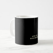 Modern Professionele Minimalistische Eigen Naam Koffiemok (Voorkant links)