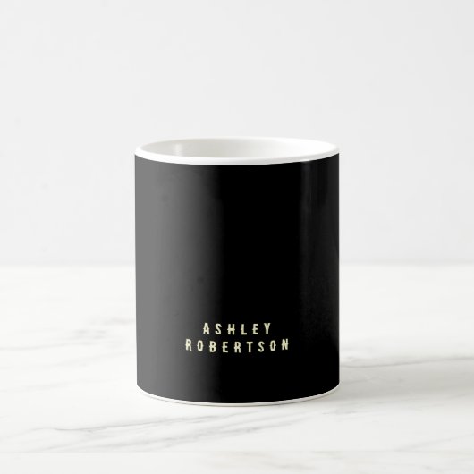 Modern Professionele Minimalistische Eigen Naam Koffiemok (Center)