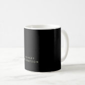 Modern Professionele Minimalistische Eigen Naam Koffiemok (Voorkant rechts)
