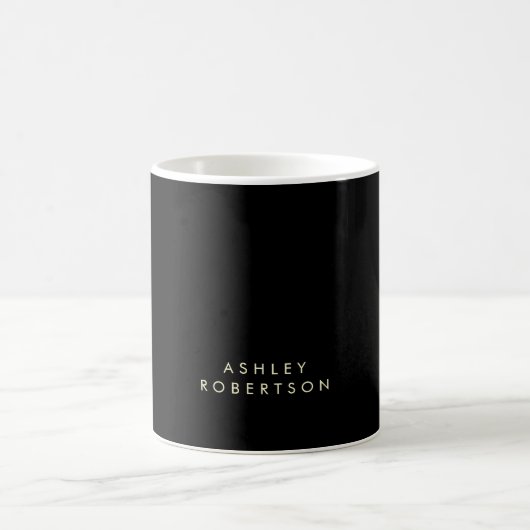 Modern Professionele Minimalistische Eigen Naam Koffiemok (Center)