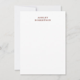 Modern Professionele Minimalistische Eigen Naam Notitiekaartje