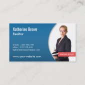 Modern Professionele Monogram Vastgoed Makelaar Visitekaartje (Achterkant)