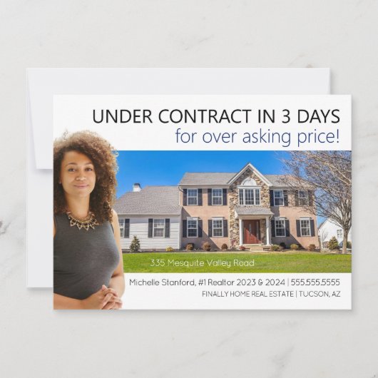 Modern Professionele Realtor net vermeld Briefkaar Kaart (Voorkant)