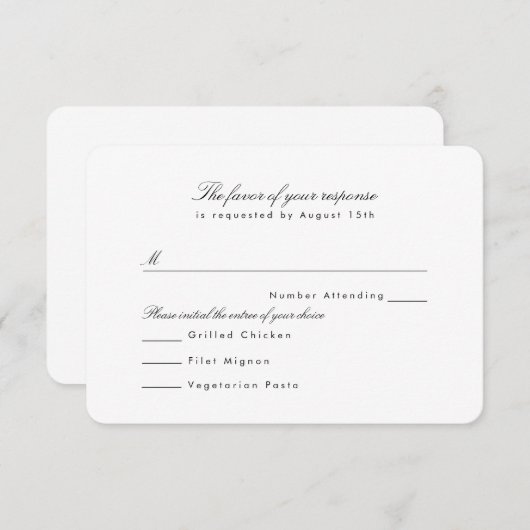 Modern profiel RSVP (Voorkant / Achterkant)