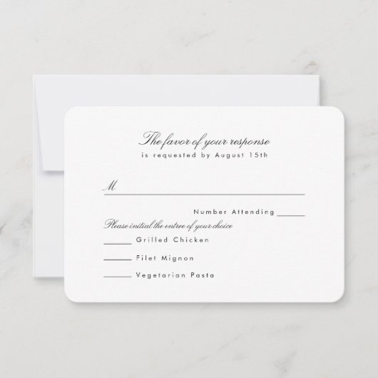 Modern Profiel RSVP Kaartje (Voorkant)