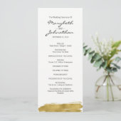 Modern programma voor goudpenseel programmakaart (Staand voorkant)