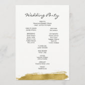 Modern programma voor goudpenseel programmakaart (Achterkant)