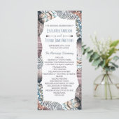 Modern programma voor het huwelijk tussen vrouwen  programmakaart (Staand voorkant)