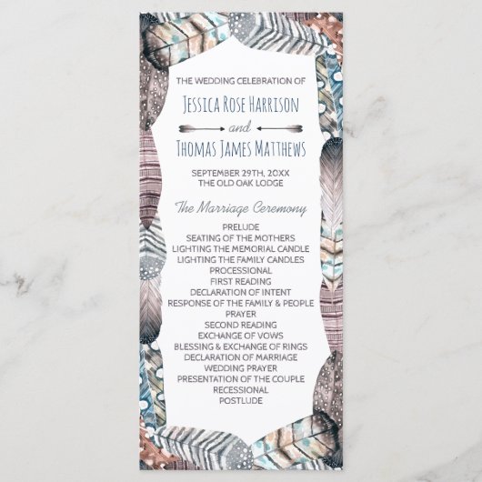 Modern programma voor het huwelijk tussen vrouwen programmakaart (Voorkant)