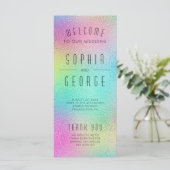 Modern programma voor minimale Folie van metalen Programmakaart (Staand voorkant)