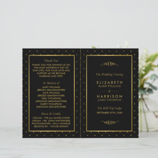 Modern programma voor ridderij met zwarte en goude