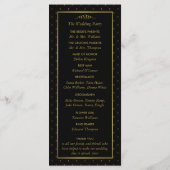 Modern programma voor ridderij met zwarte en goude programmakaart (Achterkant)