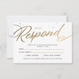 Modern Prom RSVP Kaartje