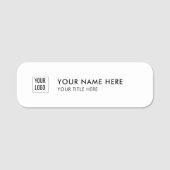 Modern Promotional Business Logo Classic Name Tag (Voorkant)