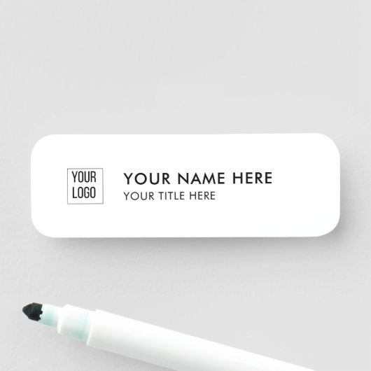 Modern Promotional Business Logo Classic Name Tag (In situ)