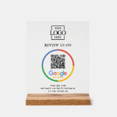 Modern Promotional Google Reviews QR Code Business Acryl Bord (Voorkant)