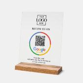 Modern Promotional Google Reviews QR Code Business Acryl Bord (Hoek)