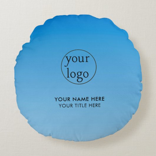 Modern Promotional Logo Business Rond Kussen (Voorkant)