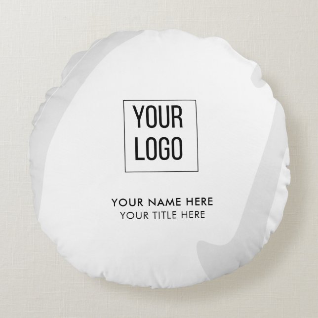 Modern Promotional Logo Business Rond Kussen (Voorkant)