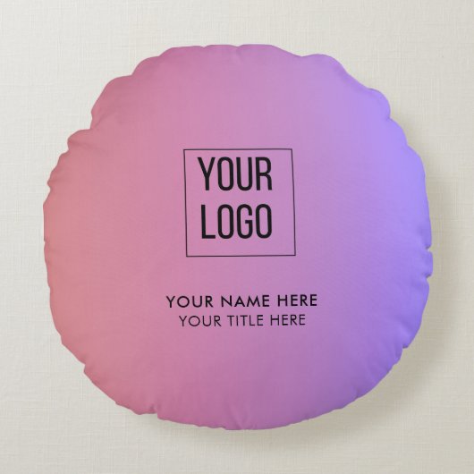Modern Promotional Logo Business Rond Kussen (Voorkant)