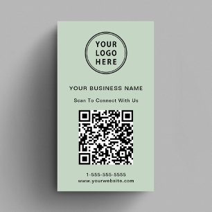 Modern promotioneel logo QR-code salie Visitekaartje