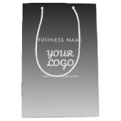 Modern Promotioneel Logo & Tekst | Aanpasbare Kleu Medium Cadeauzakje (Voorkant)