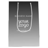 Modern Promotioneel Logo & Tekst | Aanpasbare Kleu Medium Cadeauzakje (Achterkant)