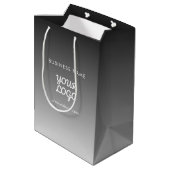 Modern Promotioneel Logo & Tekst | Aanpasbare Kleu Medium Cadeauzakje (Achterkant Gekanteld)