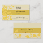 Modern promotioneel mosterdgeel Florentijn Visitekaartje (Voorkant / Achterkant)