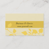 Modern promotioneel mosterdgeel Florentijn Visitekaartje (Achterkant)